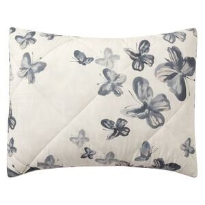 2 Pottery Barn Quilted Comforter Standard Shams Butterfly Kisses Percale NWT